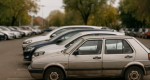 Faconauto reclama la activación del plan de renovación del parque móvil en Asturias aparcamiento calle vehículos viejos