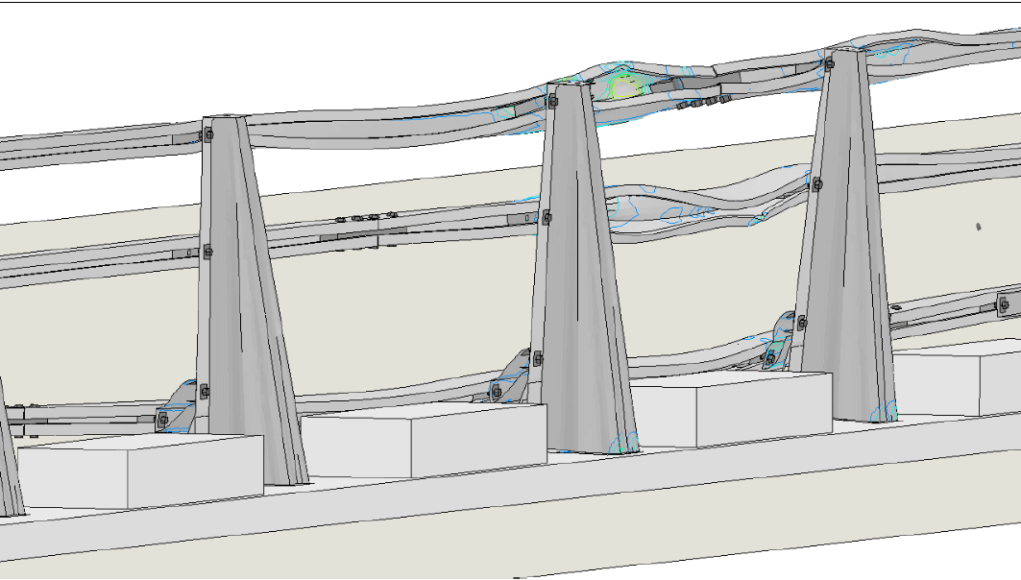 Grafica Simulación deformación Resultado-de-la-simulacion-en-pretil-con-elementos-en-sus-trasdos