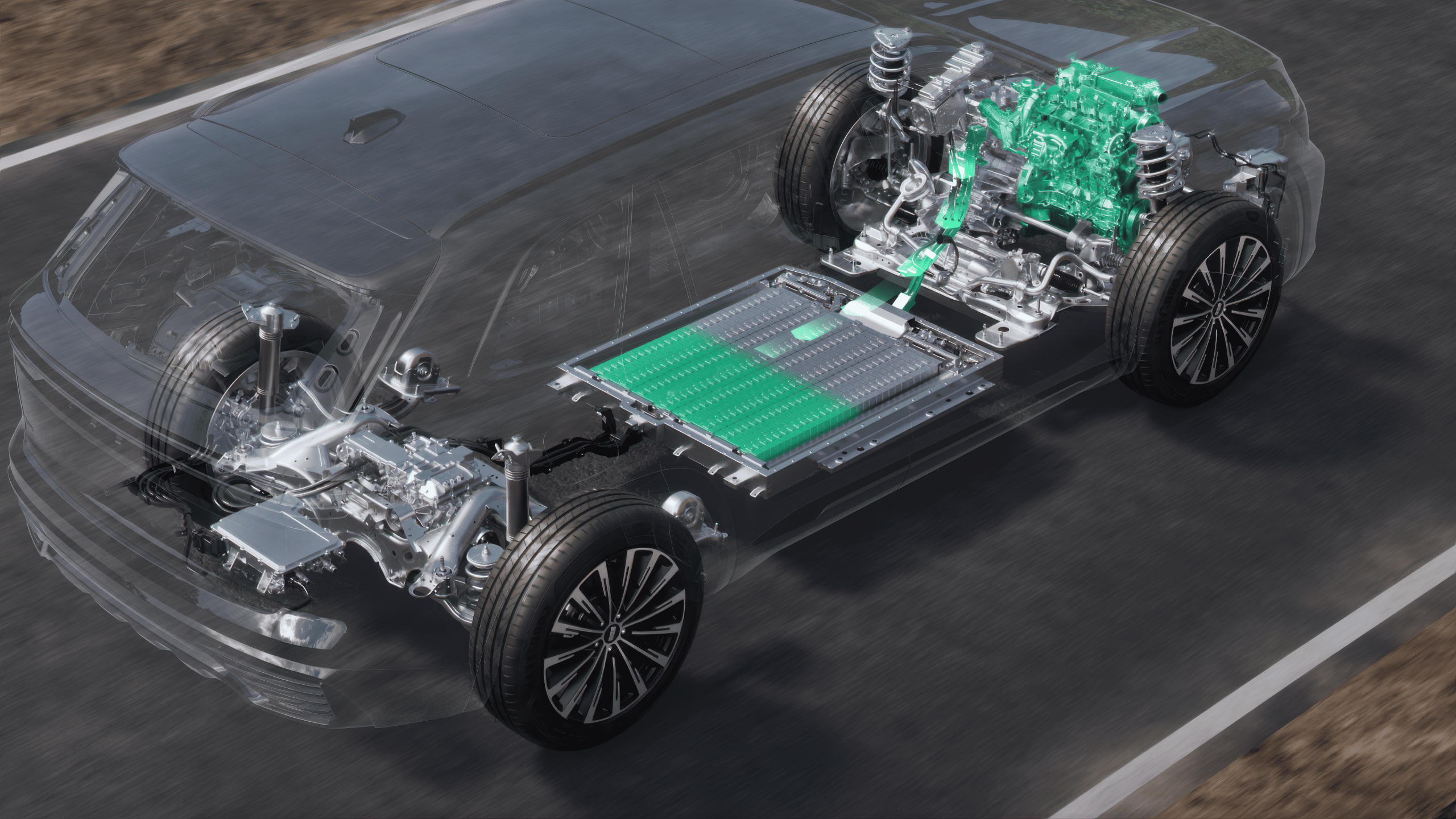 Geely Monjaro EM-i Ultra, SUV híbrido enchufable equipado con sistemas ADAS, frenado electrónico, suspensión adaptativa y tracción total inteligente.